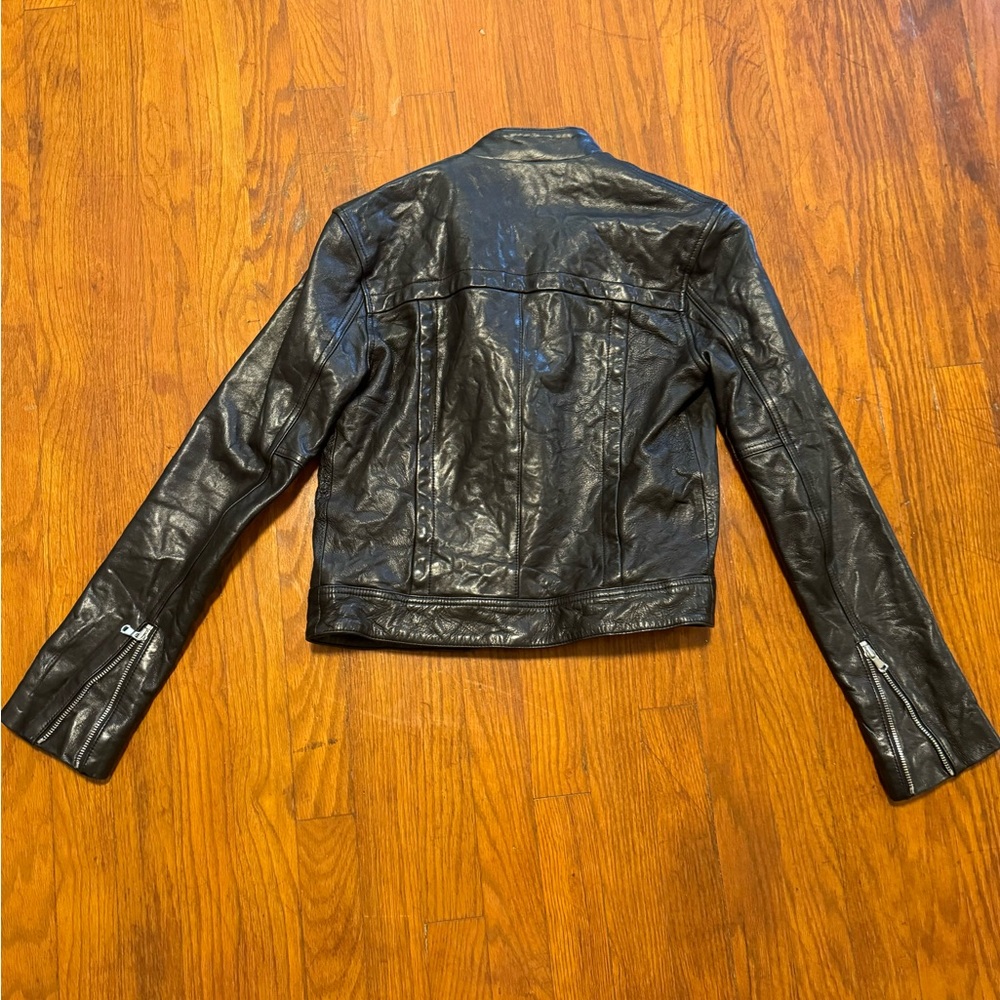 L’AGENCE  leather women’s jacket size 2, excellent condition, brand new - Picture 2 of 5
